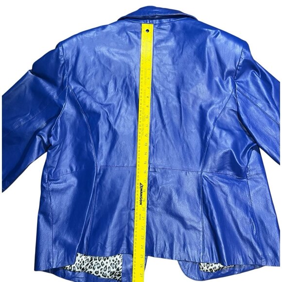 Guillaume Genuine Lined Purple Leather Jacket Sz 2xl - Picture 10 of 11